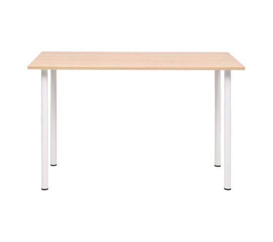 Table à Manger - Table De Salle à Manger 120x60x73 Cm Chêne Et Blanc