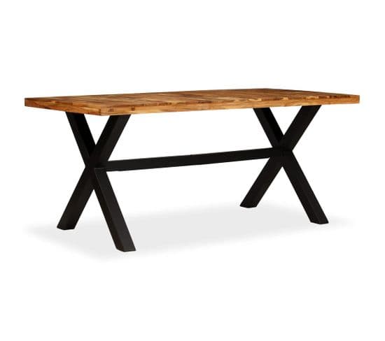 Table à Manger - Table De Salle à Manger Bois D'acacia Massif Et Manguier 180x90x76 Cm