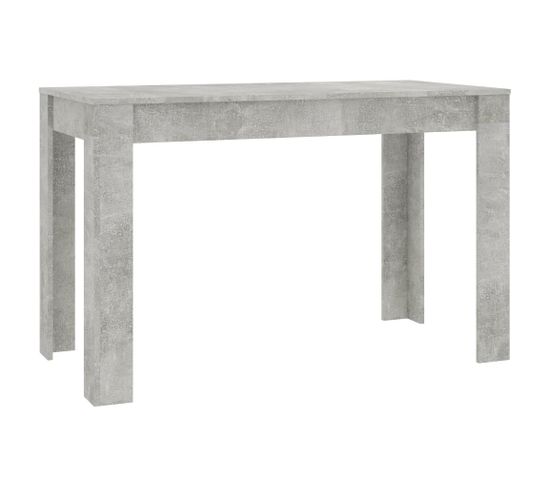 Table à Manger - Table De Salle à Manger Gris Béton 120x60x76 Cm Bois D'ingénierie