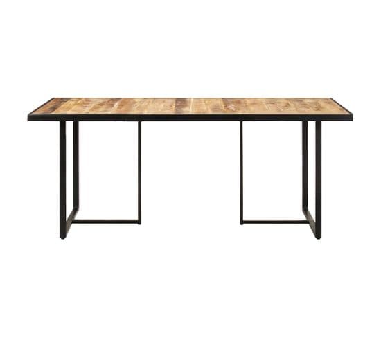 Table De Salle à Manger - Table à Manger 160 Cm Bois De Manguier Brut