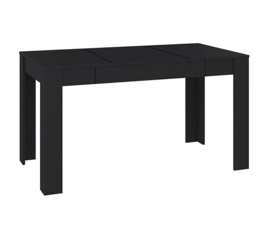 Table De Salle à Manger - Table à Manger Noir 140x74,5x76 Cm Aggloméré