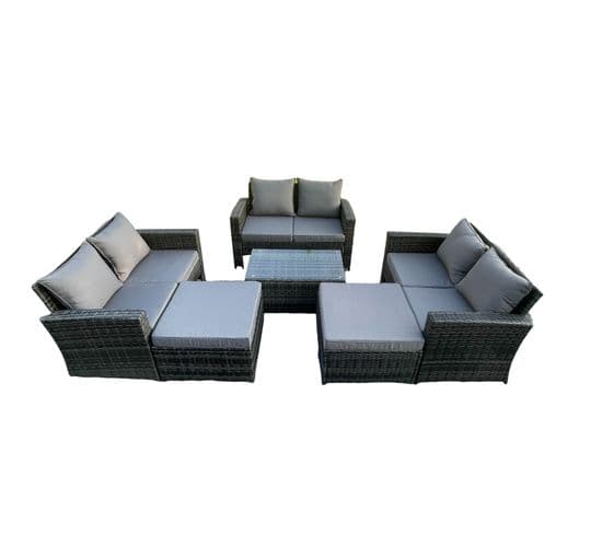 Salon De Jardin En Rotin 8 Places Lounge Set Ave Table Basse