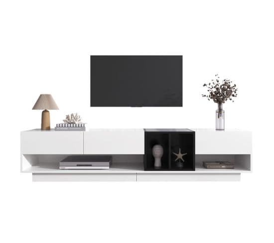 Meuble Tv Design Avec Combinaison En Noir Et Blanc À Blocs De Couleurs