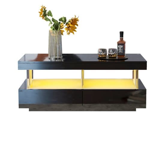 Table Basse Moderne Avec Plateau En Verre