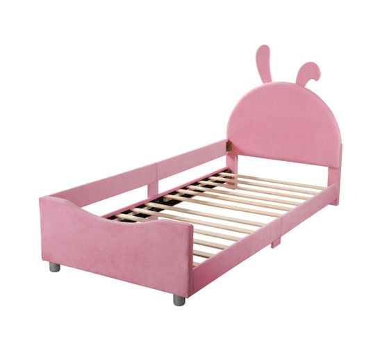 Lit Enfant 90x200 Cm Canapé-lit Rose