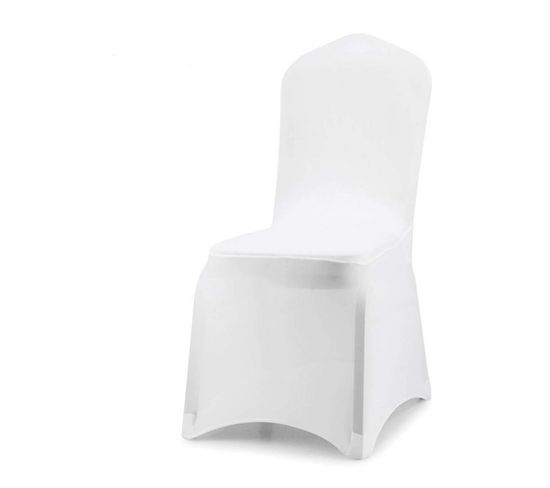 40 Pièces Moderne Housse De Chaise Extensible Blanche Pour Salle à Manger Bouquet De Mariage