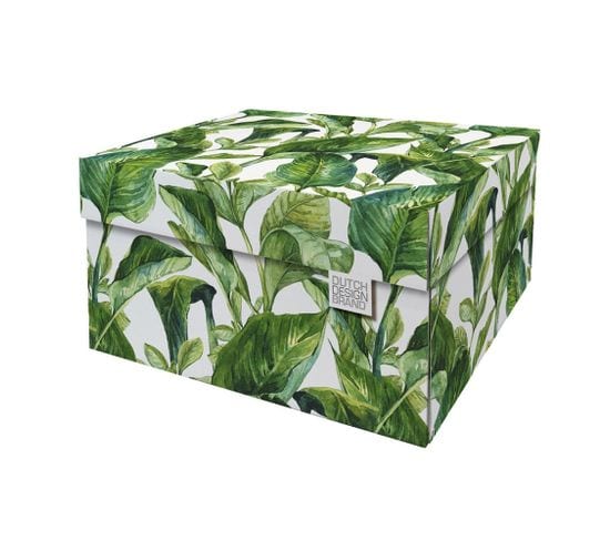 Boite De Rangement Green Leaves 39,5x32x21cm Vert