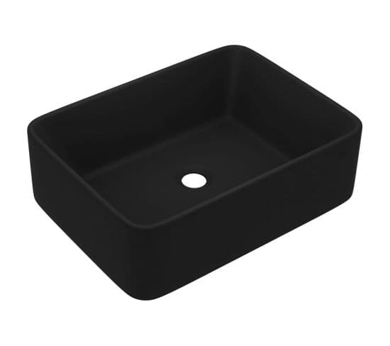 Lavabo À Poser Vasque Salle De Bain - De Luxe Noir Mat 41x30x12 Cm Céramique