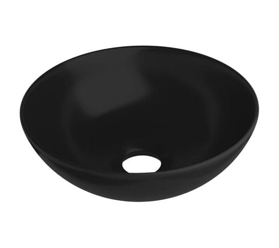 Lavabo À Poser Vasque Salle De Bain - De Salle De Bain Céramique Noir Mat Rond