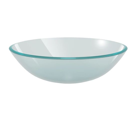 Lavabo À Poser Vasque Salle De Bain - Verre Trempé 42 Cm Givré