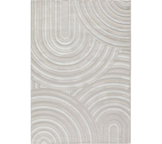 Tapis Intérieur Extérieur Arc Crème Loopin 160x230