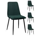 Lot de 4 chaises "APPOLINE" Vert pour le prix de 3