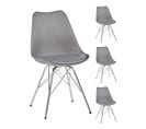 Lot de 4 chaises Eris grises pour le prix de 3