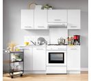 Cuisine Uno - Blanc mat - L.180 cm - 5 meubles