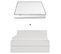 Ensemble Lit TONIGH imitation blanc + Matelas ADEONA  140x190 cm