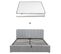 Ensemble LIT coffre avec sommier AVIA en tissu gris + Matelas ADEONA  140X190 cm