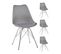 Lot de 4 chaises Eris grises pour le prix de 3