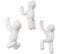 Patère Bonhomme Buddy (lot De 3) Blanc