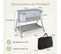 Lit Cododo Bébé Avec Matelas et 7 Hauteurs Réglables(71,5-86,5cm), Lit Bébé Evolutif 0-6 Mois