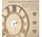 Horloge Murale Silencieuse De 51 Cm, Grande Horloge Ronde Pour Chambre Bureau Salon, Bois Naturel