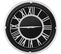 Horloge Murale Silencieuse De 34,5 Cm, Grande Horloge Ronde Pour Chambre Bureau Salon, Noir+argent