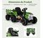 Tracteur Avec Remorque Electrique Pour Enfants 12 V Avec Télécommande 2,4g - 3 Vitesses(vert Foncé)