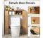 Meuble Wc Au-dessus De Toilettes/meuble De Rangement- 18 X 87,5 X 98 Cm (naturel)