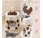 Niche Maison Pour Chat D'intérieur, Petit Condo Pour Chat Avec Balle, Arbre à Chat 37 Cm(beige)