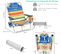 Lot De 2 Chaises De Plage Pliante Avec Table Enroulable En Aluminium, Charge Max 136 Kg(calicot)