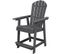Chaise De Jardin Adirondack En Hdpe, Chaise D'extérieur Avec Accoudoirs Et Repose-pieds (noir)