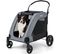 Poussette Pour Chien Pliante, Poussette Buggy Pour Chien Chat Avec Fenêtre ,charge 60kg, Gris