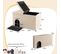 Maison De Toilette Pour Chat 2 En 1, Banc Pour Chaussures Avec Toilettes Cachées Pour Chats (beige)