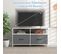 Buffet Rangement 2 Tiroirs, Meuble TV Avec 2 Grands Compartiments,salon, 100 X 30 X 53 Cm