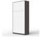 Armoire Lit Escamotable 90x200 cm Vertical Mural Supérieur Anthracite/blanc