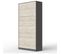 Armoire Lit Escamotable 90x200 cm Vertical Mural Supérieur Anthracite/chêne Sonoma