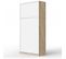 Armoire Lit Escamotable 90x200 cm Vertical Mural Supérieur Chêne Sonoma/blanc