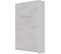 Armoire Lit Escamotable 120x200 cm Vertical Mural Supérieur Blanc/béton