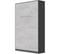 Armoire Lit Escamotable 120x200 cm Vertical Mural Supérieur Anthracite/béton