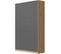 Armoire Lit Escamotable 120x200 cm Vertical Mural Supérieur Chêne Sauvage/anthracite