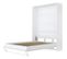 Armoire Lit Escamotable 140x200 cm Mural Supérieur Vertical Blanc/blanc Brillant