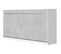 Armoire Lit Escamotable 90x200 cm Supérieur Horizontal Mural Blanc/béton