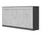 Armoire Lit Escamotable 90x200 cm Supérieur Horizontal Mural Anthracite/béton