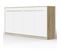 Armoire Lit Escamotable 90x200 cm Supérieur Horizontal Mural Chêne Sonoma/blanc