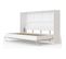 Armoire Lit Escamotable 120x200 cm Supérieur Horizontal Mural Blanc /chêne Sonoma