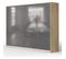 Armoire Lit Escamotable 140x200 cm Supérieur Horizontal Mural Chêne Sonoma/anthracite Brillant