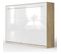Armoire Lit Escamotable 140x200 cm Supérieur Horizontal Mural Chêne Sonoma/blanc Brillant