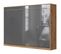Armoire Lit Escamotable 140x200 cm Supérieur Horizontal Mural Chêne Sauvage/anthracite Brillant