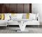 Table Basse Malava - Beton Et Blanc 100 X 70 Cm