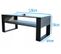 Table Basse Lovy Blanc / Noir - Style Industriel - 120cm X 64 Cm