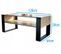 Table Basse Lovy Chêne / Noir - Style Industriel - 120cm X 64 Cm